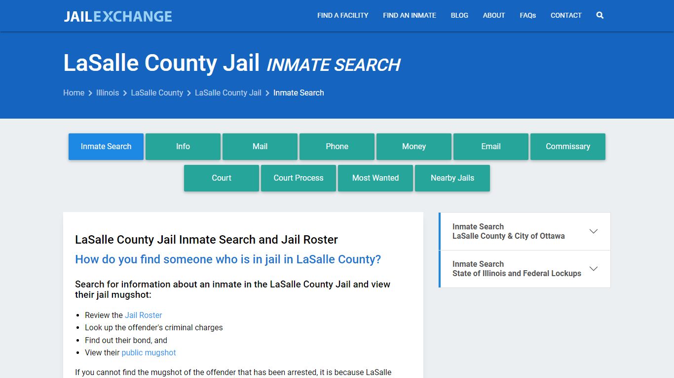Inmate Search: Roster & Mugshots - LaSalle County Jail, IL - Jail Exchange