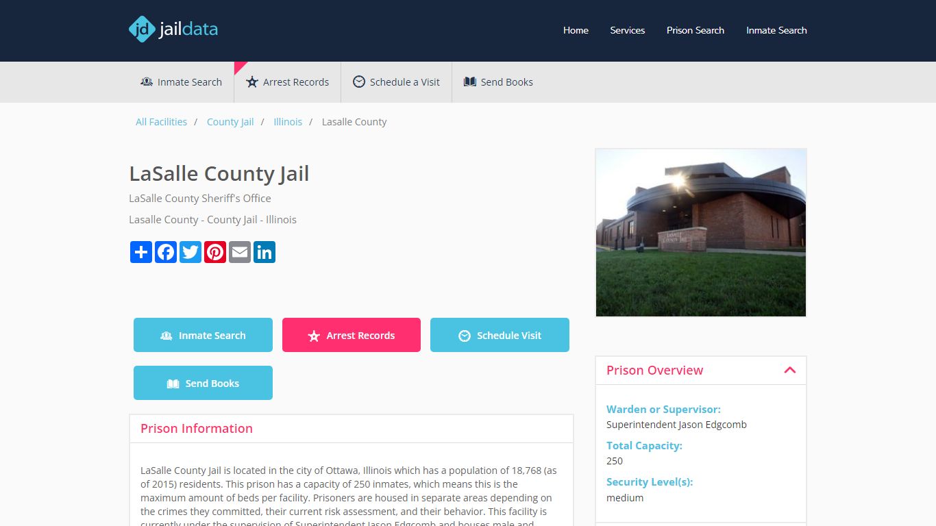 LaSalle County Jail Inmate Search and Prisoner Info - Ottawa, IL